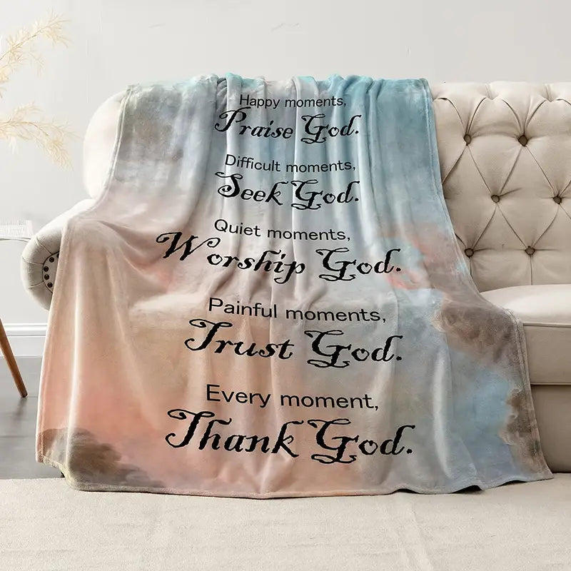 Inspirational Bible Verse Throw - Soft Plush Wrap