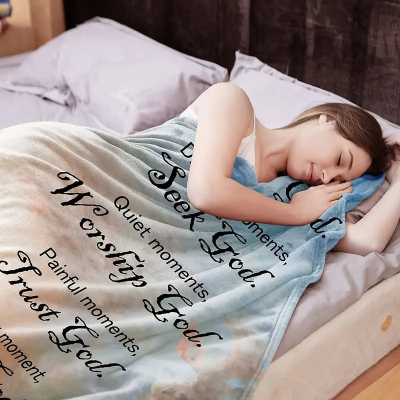 Inspirational Bible Verse Throw - Soft Plush Wrap