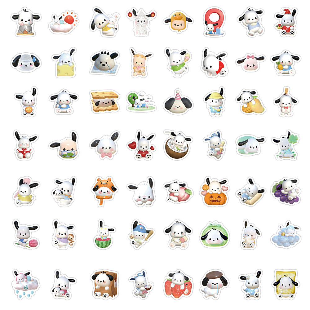 64 Pacha Puppy Waterproof Stickers