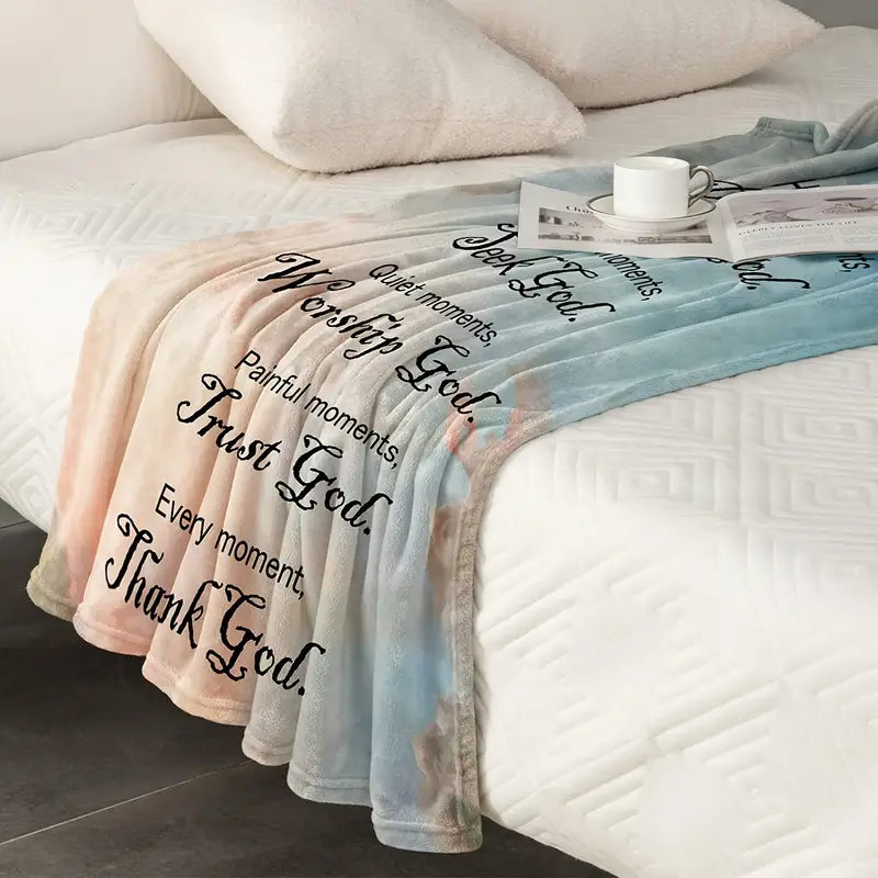 Inspirational Bible Verse Throw - Soft Plush Wrap