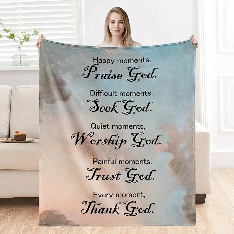 Inspirational Bible Verse Throw - Soft Plush Wrap