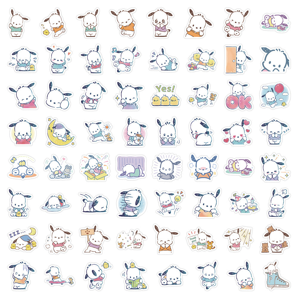64 Pacha Puppy Waterproof Stickers